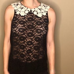 Anthropologie Eyelet Lace Top
